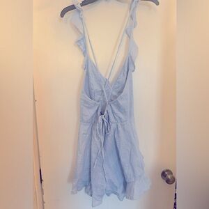 Juniors pinstripe romper